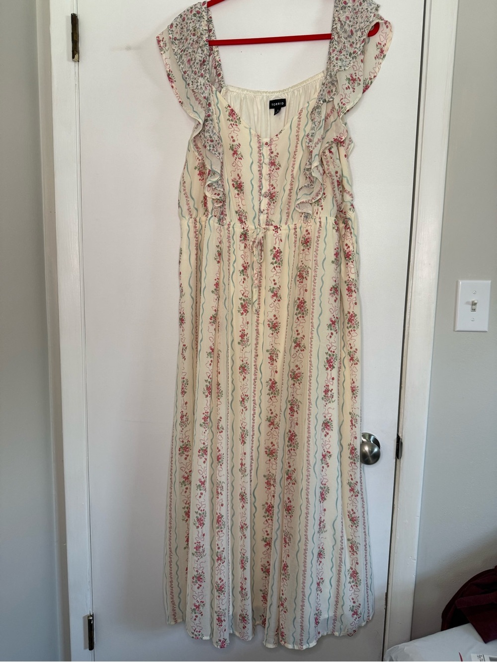 Torrid Maxi Dress with Ruffle Sleeves - 3X